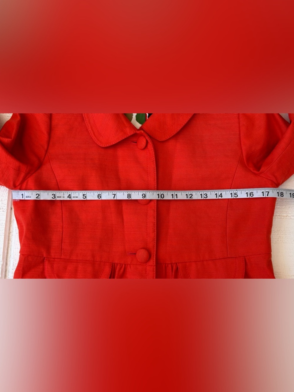J. Crew Women’s‎ Molly Cotton/Linen Peplum Jacket Vintage Style Size 6 - Picture 10 of 11